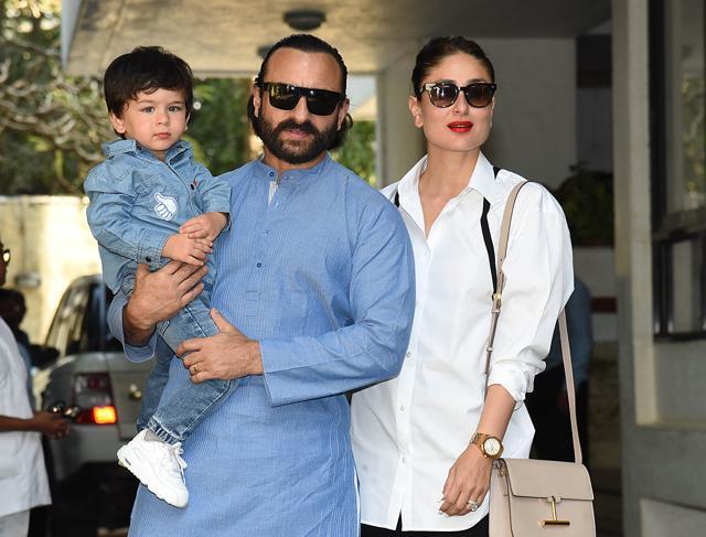 Indian Bollywood actors Saif Ali Khan (C) and Kareena Kapoor with their son Taimur Ali Khan arrives for a Christmas brunch in Mumbai on December 25, 2018. (AFP) Indian Bollywood actors Saif Ali Khan (C) and Kareena Kapoor with their son Taimur Ali Khan arrives for a Christmas brunch in Mumbai on December 25, 2018. (AFP)