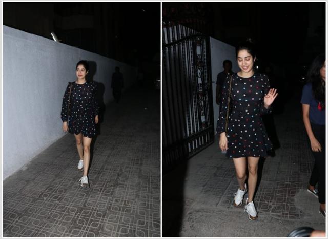 Janhvi Kapoor spotted by paparazzi. (Varidner Chawla)