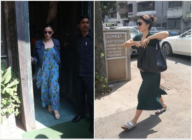 Alia Bhatt and Jacqueline Fernandez out and about in Mumbai. (Varidner Chawla)