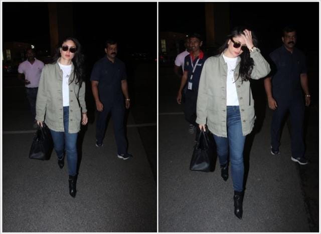 Kareena Kapoor at the airport. (Varidner Chawla)