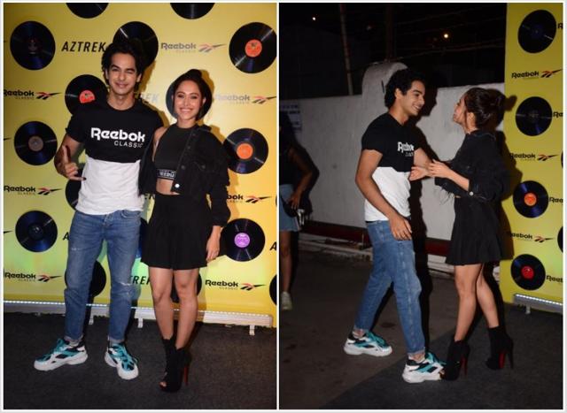 Ishaan Khatter with Nushrat Baruch at an event. (Varidner Chawla)