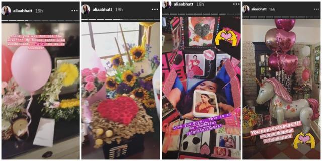 Alia Bhatt shared a video as Instagram stories showing all her many gifts.