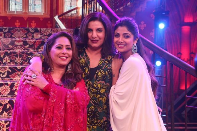 Choreographers Farah Khan and Geeta Kapoor with actor Shilpa Shetty on the sets of Super Dancer 3 in Mumbai on March 11, 2019. (IANS) Choreographers Farah Khan and Geeta Kapoor with actor Shilpa Shetty on the sets of Super Dancer 3 in Mumbai on March 11, 2019. (IANS)