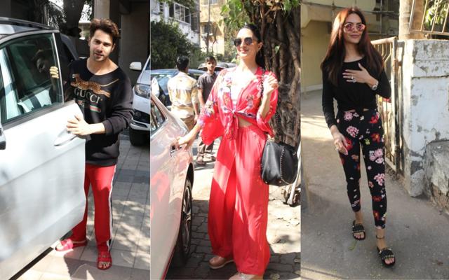 Varun Dhawan, Kiara Advani and Esha Gupta spotted in Mumbai. (Varinder Chawla)