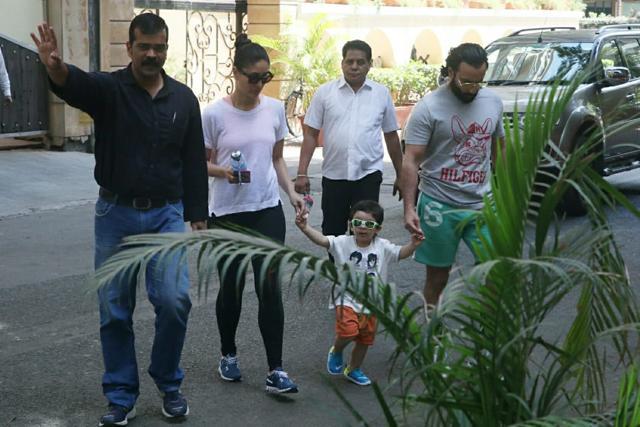 Kareena Kapoor and Saif Ali Khan with son Taimur. (Varinder Chawla)