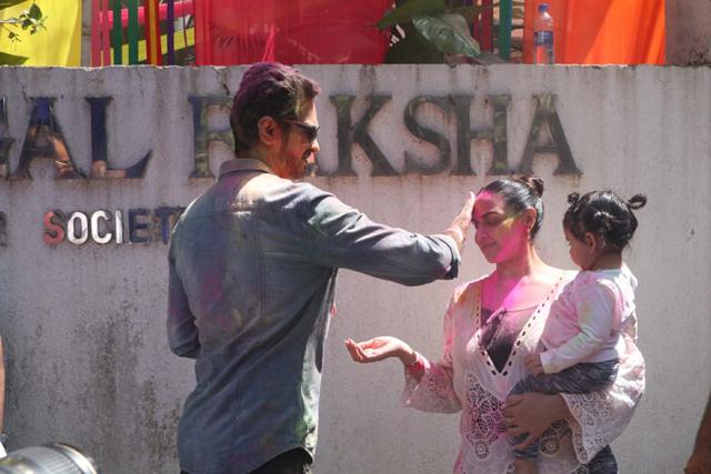 Esha Deoil with her husband and daughter. (Varidner Chawla)
