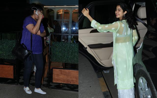 Anshula Kapoor and Janhvi Kapoor were spotted together on Thursday. (Varinder Chawla) Anshula Kapoor and Janhvi Kapoor were spotted together on Thursday. (Varinder Chawla)