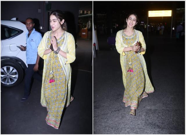 Sara Ali Khan at the airport.