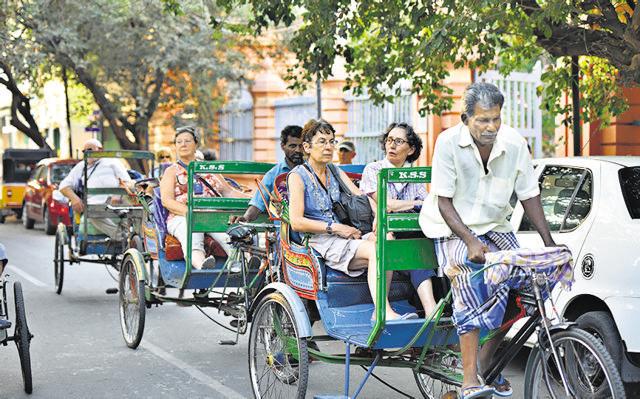Once rickshawallahs in Pondicherry spoke French. They still know the numbers in French, to bargain for the fare with tourists. Most international tourists here are French, according to the tourism department. There are also French nationals working in the French institutes and hotels and restaurants. (Biplov Bhuyan/HT PHOTO) Once rickshawallahs in Pondicherry spoke French. They still know the numbers in French, to bargain for the fare with tourists. Most international tourists here are French, according to the tourism department. There are also French nationals working in the French institutes and hotels and restaurants. (Biplov Bhuyan/HT PHOTO)