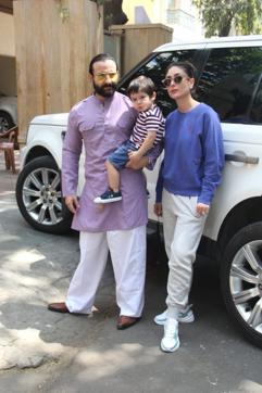 Kareena Kapoor with Saif Ali Khan and Taimur. (Varinder Chawla) Kareena Kapoor with Saif Ali Khan and Taimur. (Varinder Chawla)