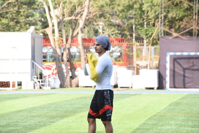 Ishaan Khatter at a football match. (Varinder Chawla) Ishaan Khatter at a football match. (Varinder Chawla)
