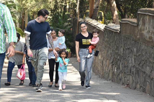 Sunny Leone with her family. (Varinder Chawla) Sunny Leone with her family. (Varinder Chawla)