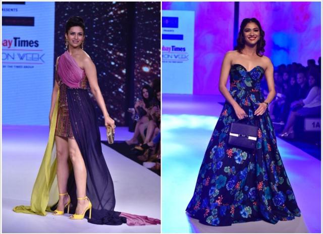 Divyanka Tripathi and Riddhima Pandit at a fashion show. (Varinder Chawla)