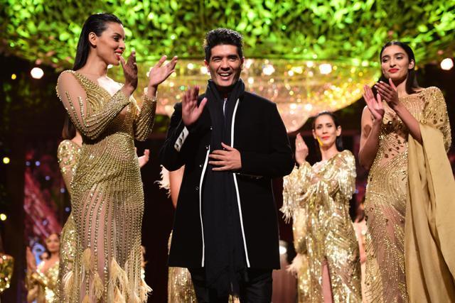 Designer Manish Malhotra showcased his creations. (HT photo)