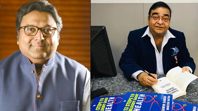 (Left) Author Ashwin Sanghi; Dr.Mukesh Batra autographs his book. (Dr.Batra’s) (Left) Author Ashwin Sanghi; Dr.Mukesh Batra autographs his book. (Dr.Batra’s)