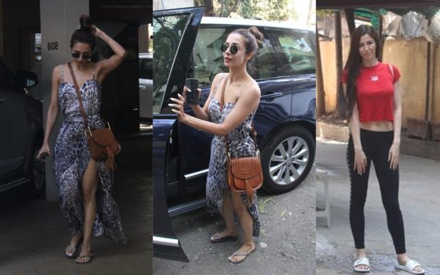 Malaika Arora spotted at a clinic and Giorgia Andriani seen outside a gym. (Varinder Chawla)