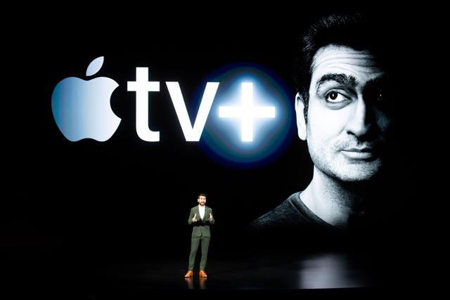 Actor and director Kumail Nanjiani speaks during an event launching Apple tv+ at Apple headquarters. (AFP) Actor and director Kumail Nanjiani speaks during an event launching Apple tv+ at Apple headquarters. (AFP)