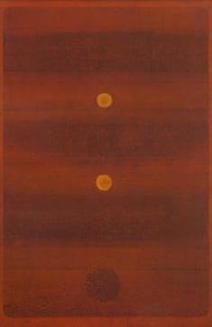 This untitled work from 1973, by modern artist VS Gaitonde, fetched ₹25.24, the highest price commanded by a single artwork. (Saffronart) This untitled work from 1973, by modern artist VS Gaitonde, fetched ₹25.24, the highest price commanded by a single artwork. (Saffronart)