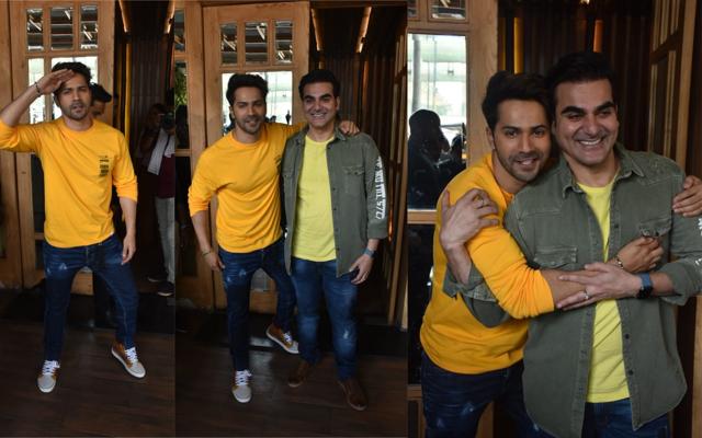 Varun Dhawan and Arbaaz Khan bond ahead of the shoot of Pinch. (Varinder Chawla) Varun Dhawan and Arbaaz Khan bond ahead of the shoot of Pinch. (Varinder Chawla)