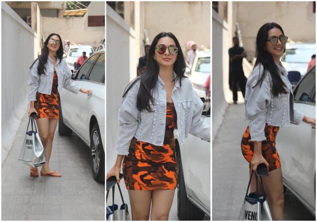 Kiara Advani outside Dharma office in Mumbai. Kiara Advani outside Dharma office in Mumbai.
