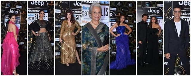 Kiara Advani, Kareena Kapoor, Twinkle Khanna, Waheeda Rehman, Sonakshi Sinha, Shah Rukh Khan, Gauri Khan and Akshay Kumar at HT India’s Most Stylish 2019. Kiara Advani, Kareena Kapoor, Twinkle Khanna, Waheeda Rehman, Sonakshi Sinha, Shah Rukh Khan, Gauri Khan and Akshay Kumar at HT India’s Most Stylish 2019.