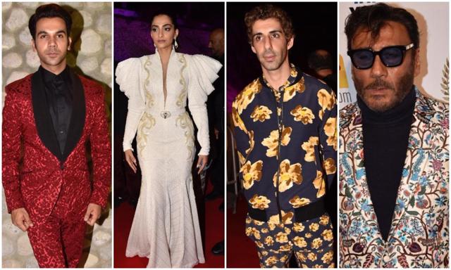 Rajkummar Rao, Sonam Kapoor, Jimmi Sarbh and Jackie Shroff at Filmfare Middle East event in Oman. Rajkummar Rao, Sonam Kapoor, Jimmi Sarbh and Jackie Shroff at Filmfare Middle East event in Oman.