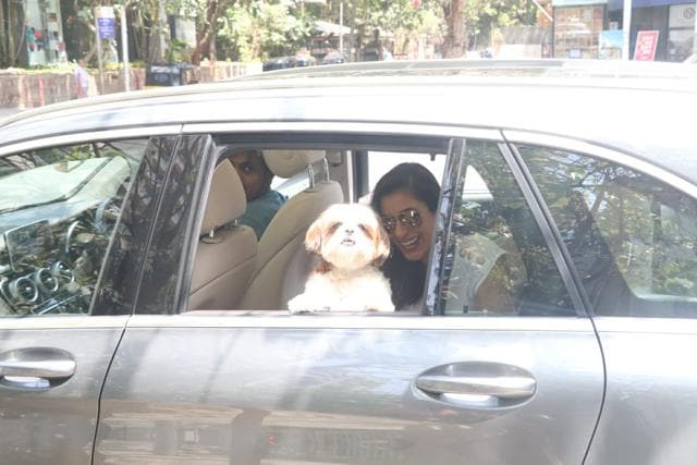 Sophie Choudry with her dog. (Varinder Chawla)