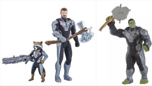 New action figures of Thor, Rocket and Hulk. (Hasbro)