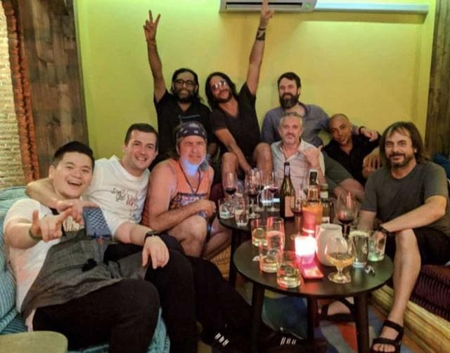 The team with Rami Jaffee (centre) of Foo Fighters in Bangkok. The team with Rami Jaffee (centre) of Foo Fighters in Bangkok.