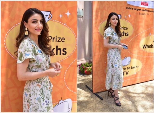 Soha Ali Khan at a spelling bee competition. (Varinder Chawla)