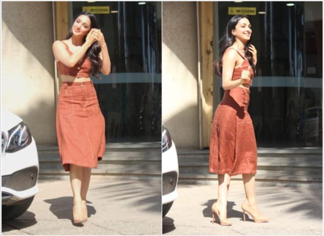 Kiara Advani spotted in Bandra. (Varinder Chawla)