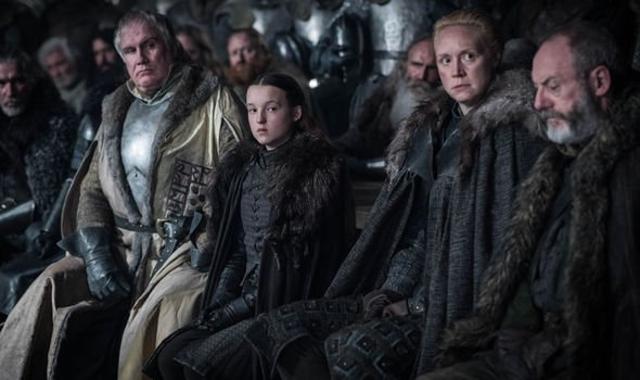 Lyanna Mormont, Brienne of Tarth and Ser Davos Seaworth.