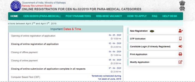 RRB Paramedical Recruitment 2019: Application for 1937 posts ends today ...