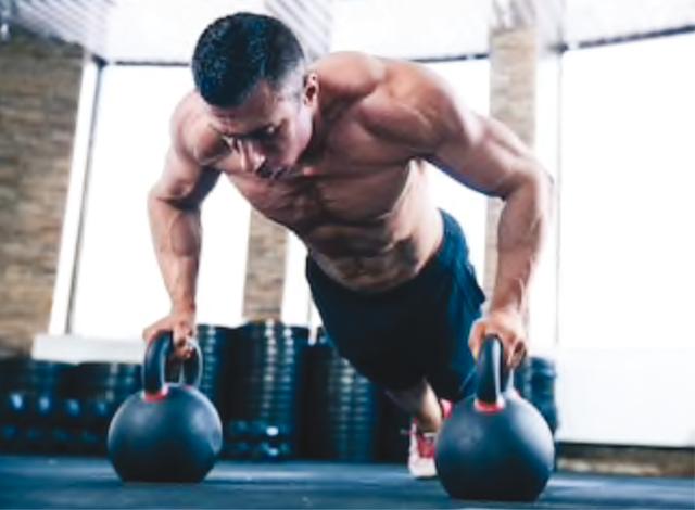 Weighted push-ups Weighted push-ups