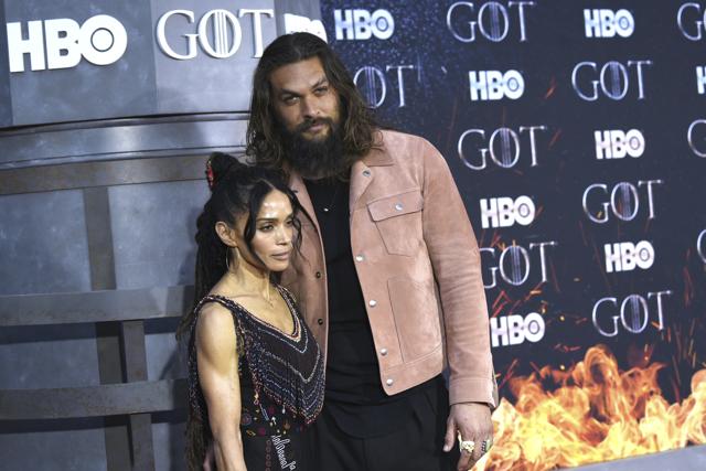 Lisa Bonet, left, and Jason Momoa attend HBO's Game of Thrones final season premiere. (Evan Agostini/Invision/AP) Lisa Bonet, left, and Jason Momoa attend HBO's Game of Thrones final season premiere. (Evan Agostini/Invision/AP)