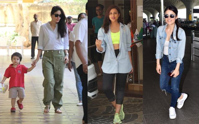 Kareena Kapoor with son Taimur, Parineeti Chopra and Radhika Madan spotted in the city. (Varinder Chawla) Kareena Kapoor with son Taimur, Parineeti Chopra and Radhika Madan spotted in the city. (Varinder Chawla)