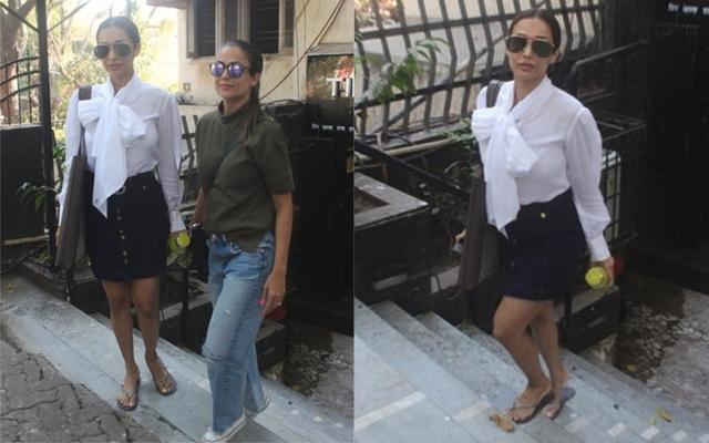Malaika Arora and Amrita Arora spotted in Mumbai. (Varinder Chawla) Malaika Arora and Amrita Arora spotted in Mumbai. (Varinder Chawla)