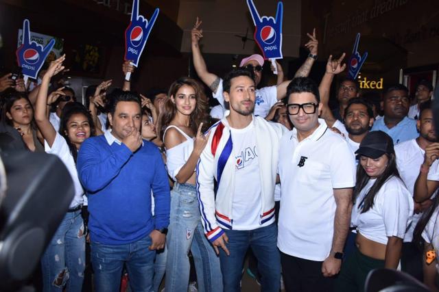 Tiger Shroff and Disha Patani with Ahmed Khan. (Varinder Chawla) Tiger Shroff and Disha Patani with Ahmed Khan. (Varinder Chawla)