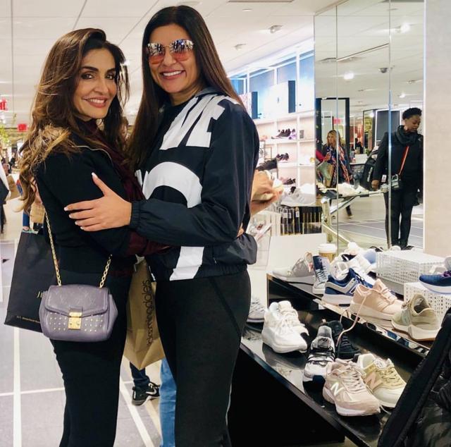 Queenie Singh (left) with Sushmita Sen (HT Photo) Queenie Singh (left) with Sushmita Sen (HT Photo)