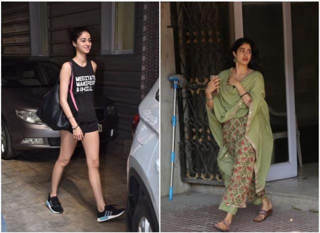 Ananya Panday at her dancing class and Janhvi Kapoor stepping out of her gym. (Varinder Chawla)