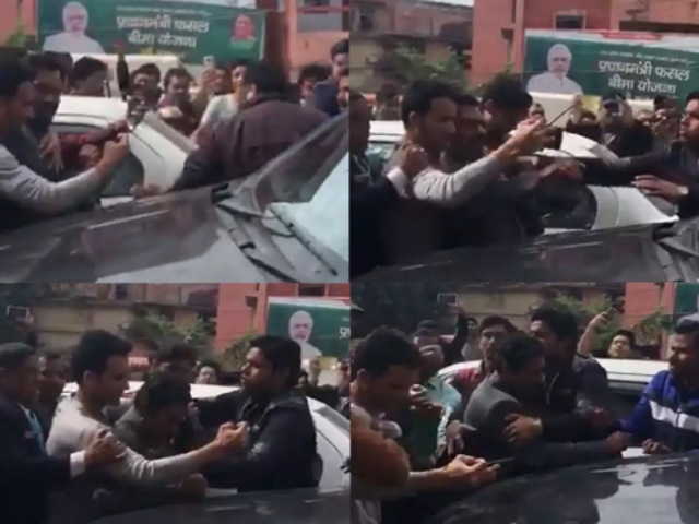 Nawazuddin Siddiqui being dragged by a fan in Kanpur.