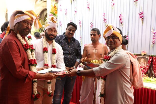 Rajinikanth and AR Murugadoss during the Darbar launch puja. Rajinikanth and AR Murugadoss during the Darbar launch puja.