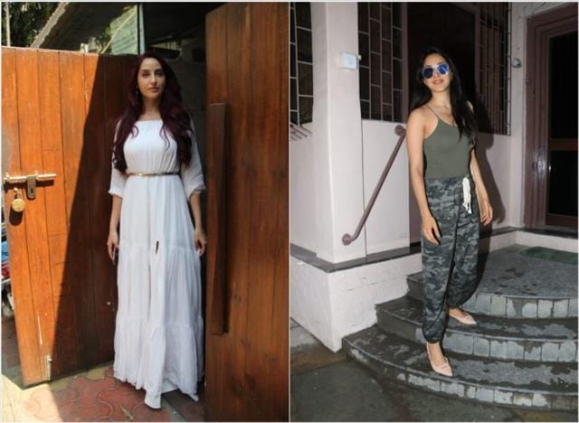 Nora Fatehi and Kiara Advani pose for the cameras. (Varinder Chawla)