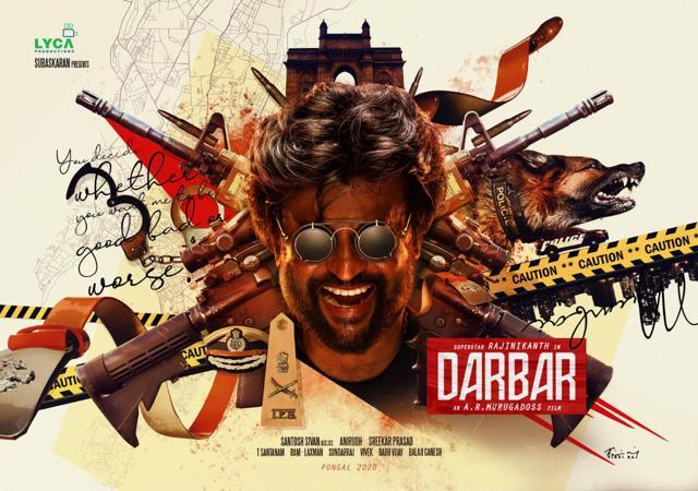 Darbar’s first-look poster. Darbar’s first-look poster.