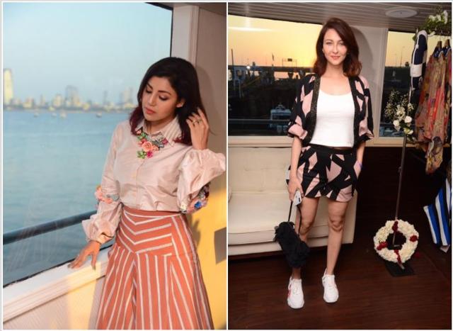 Debina Bonnerjee and Saumya Tandon spotted by paparazzi. (Varinder Chawla)