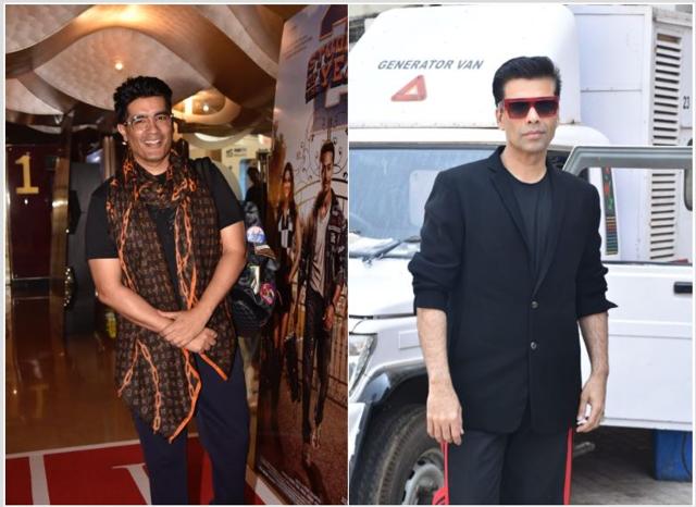 Manish Malhotra and Karan Johar at SOTY 2 trailer launch. (Varinder Chawla)