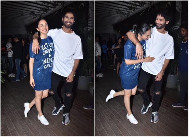 Kiara Advani and Shahid Kapoor at Kabir Singh wrap up party. (Varinder Chawla)