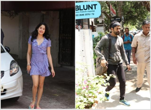 Janhvi Kapoor outside gym, Farhan Akhtar spotted at a salon. (Varinder Chawla)