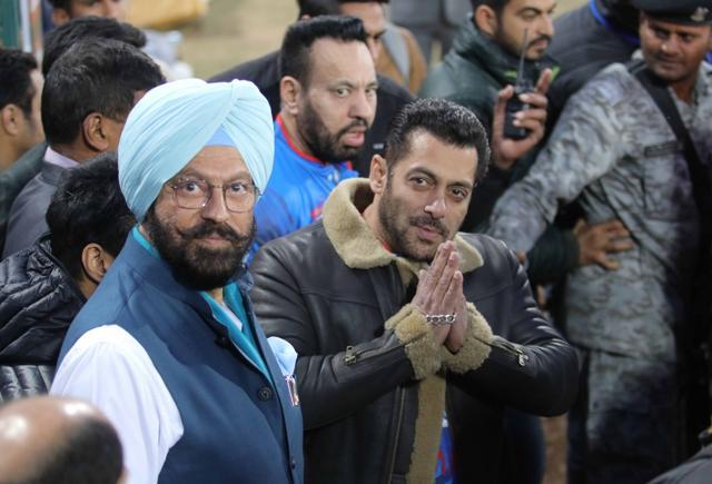 Actor Salman Khan during Celebrity Cricket League in Chandigarh. (IANS) Actor Salman Khan during Celebrity Cricket League in Chandigarh. (IANS)