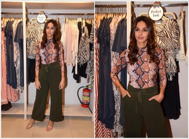 Shibani Dandekar at a store launch. (Varinder Chawla)